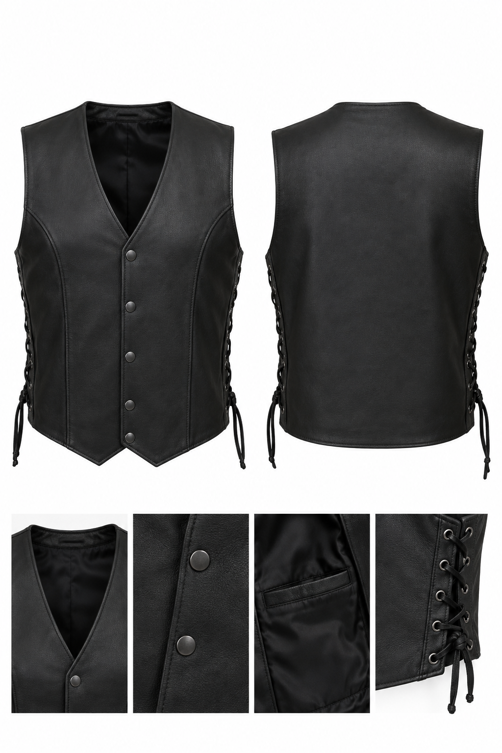 Leather Club Vest - Classic