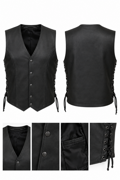 Leather Club Vest - Classic