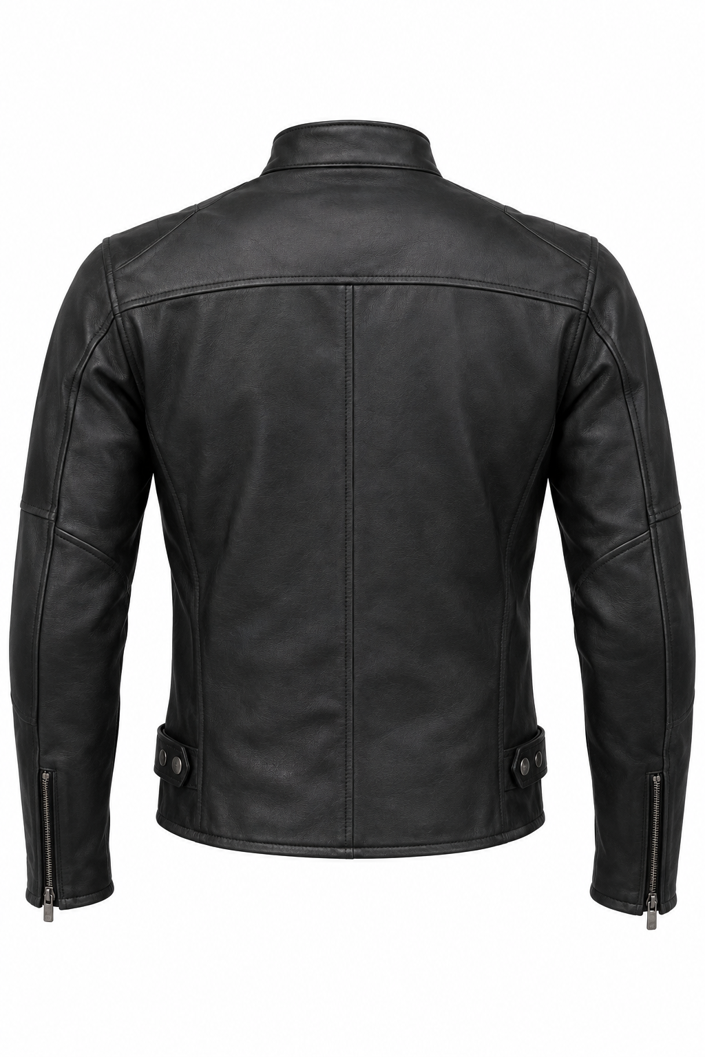 Cruiser Leather Motorcycle Jacket - Front Zip