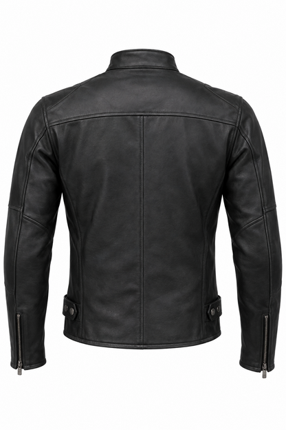 Cruiser Leather Motorcycle Jacket - Front Zip