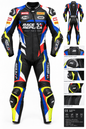 Custom Race Replica Leather Suit – Front View with Sample Livery