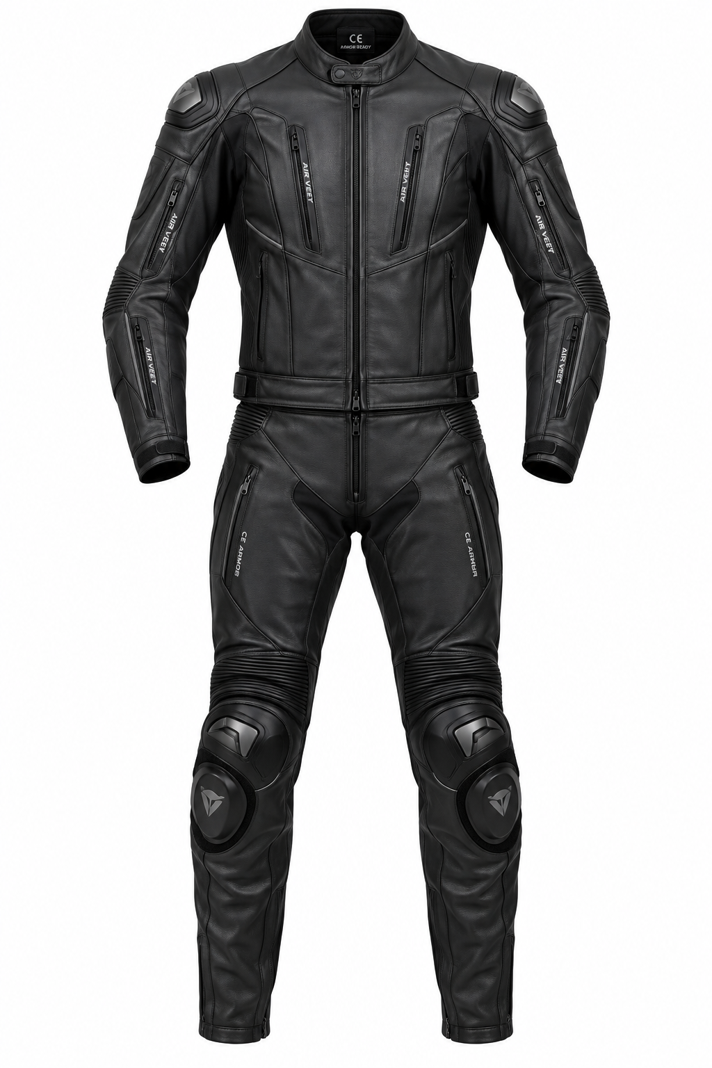 Two-Piece Leather Touring Suit – Front View