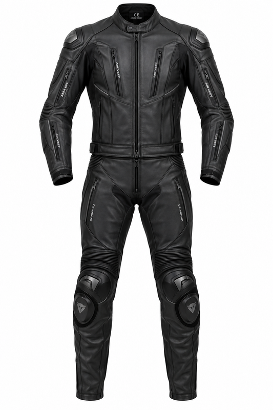 Two-Piece Leather Touring Suit – Front View