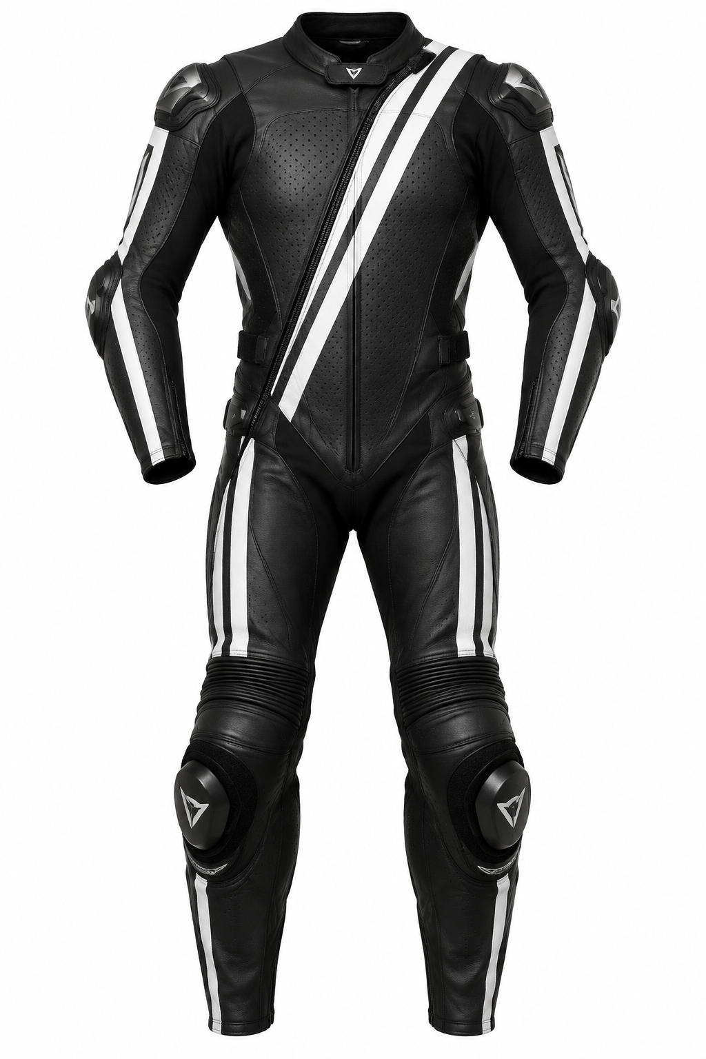 One-Piece Leather Racing Suit – Front View