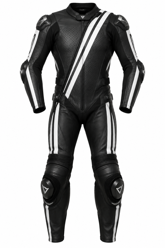 One-Piece Leather Racing Suit – Front View
