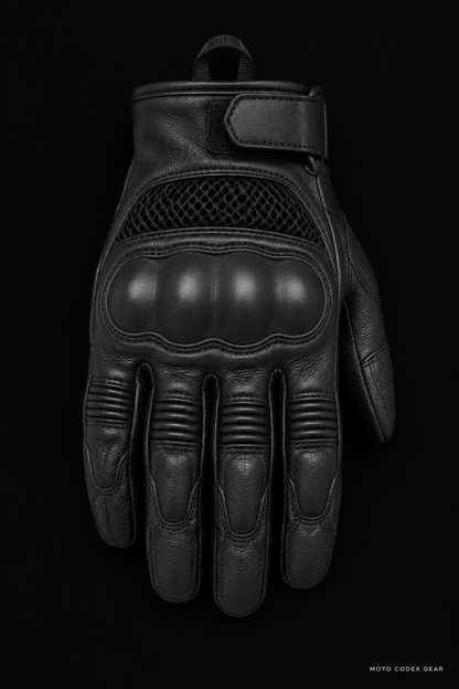 Short-Cuff Leather Riding Glove – Front View