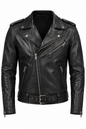 Asymmetric Biker Leather Jacket - Classic Zip
