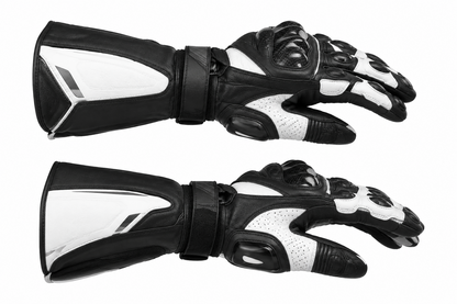 Racing Gauntlet Motorcycle Gloves - Cowhide