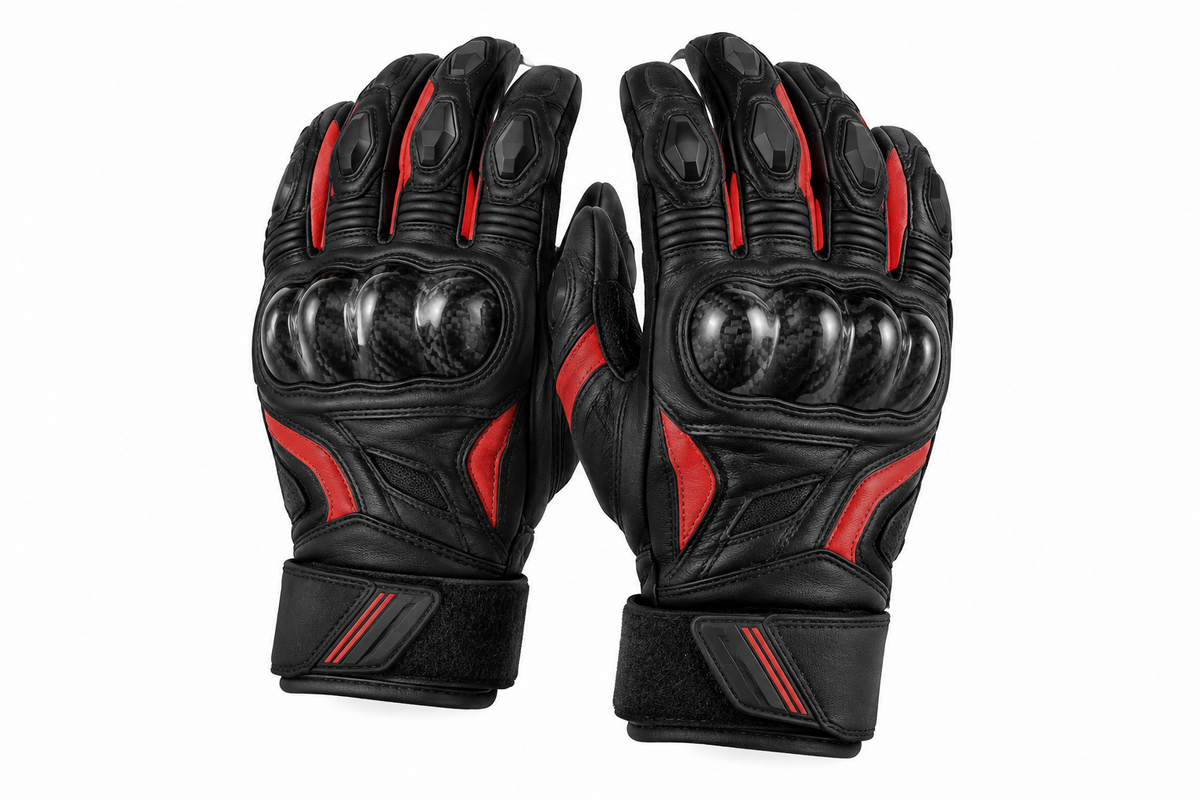 Short Cuff Sport Motorcycle Gloves - Cowhide