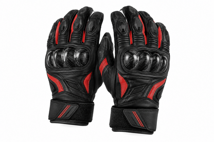 Short Cuff Sport Motorcycle Gloves - Cowhide